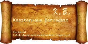 Kesztenbaum Bernadett névjegykártya